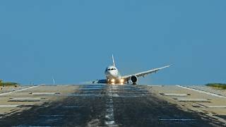 Skiathos RARE crosswind landings and a HARD landing 🤕 [upl. by Ddet]