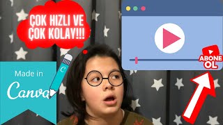 1 DAKİKADA VİDEO FİLİGRANI NASIL YAPILIR Canva [upl. by Attaymik851]