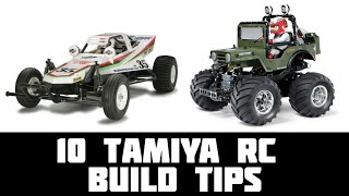 10 Tips for Building Tamiya RC Car Kits [upl. by Atnwahs]