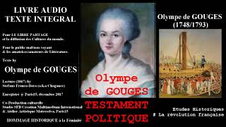 Olympe DE GOUGES 1793 TESTAMENT  Livre Audio by Stefano FrancoBora Studio SFB creation multimedia [upl. by Rothstein]