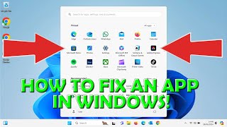 🟢 How To Fix An App In Windows 🟢 [upl. by Ayota934]