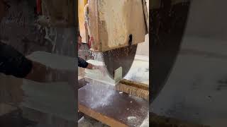 cutting raw onyx stone blocksOnyxStoneCutting StoneWorkshop RawOnyxProcessing [upl. by Audrye]