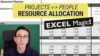 Resource Capacity Planner for Excel Quickly allocate team members to projects Demo [upl. by Evilo]