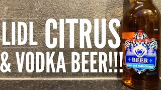 Lidl Perlenbacher Citrus And Vodka Beer Review  Lidl Lager Review [upl. by Ragas]