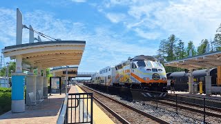 Train Station Ambience  ASMR Train Sounds Horn Engine Platform  White Noise 4K [upl. by Ahsit]