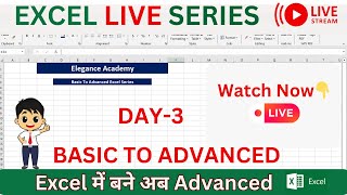 Basic to Advanced Excel Series  LIVE SESSION excel msexcel eleganceacademy [upl. by Yniattirb]