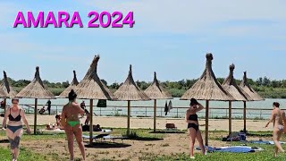 PLAJA PUBLICA DIN STATIUNEA AMARA 2024SUMMER BEACH OF AMARA [upl. by Keeryt]