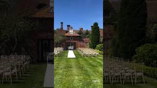 Woodhall Manor is home to one of the most picturesque outdoor ceremony spaces wedding weddingvenue [upl. by Thorma844]