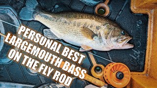 Kayak Fly Fishing Largemouth Bass [upl. by Aivart]