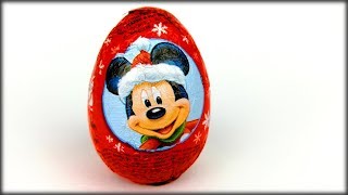 Mickey Mouse Surprise Egg zaini christmas Kinder Surprise Egg [upl. by Ilek]