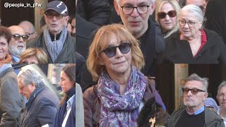 La troupe du Splendid au complet pour les obsèques de Michel Blanc à Paris  10102024 [upl. by Hiasi]