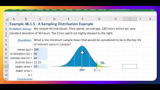 How to Solve an Inverse Sampling Problem using Excels NORMINV [upl. by Solotsopa]