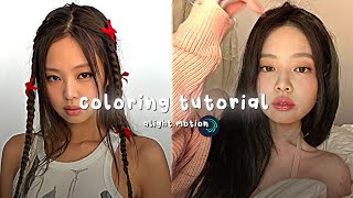 Coloring tutorial alight motion [upl. by Animahs]