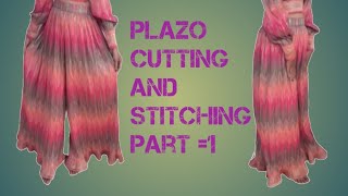 plazo cutting and stitching part  1 plazo per cutting and stitching [upl. by Norina]