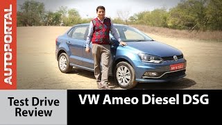 Volkswagen Ameo Diesel DSG Test Drive Review  Autoportal [upl. by Leryt]