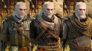 The Witcher 3 Wild Hunt  All Witcher Gear Sets Showcase Looks amp Stats [upl. by Enelyt]