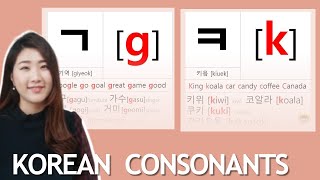 한글자음1 ㄱㅋ 🇰🇷Learn Korean Alphabetbasic hangeul consonants for beginners [upl. by Hnib]