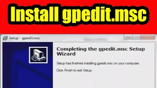 gpedit Missing  Install gpeditmsc Local Group Policy Editor For Windows [upl. by Aivitnahs134]