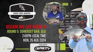 2024 13Fishing BASS Pro Series  Crush City Somerset Dam Session One Weigh In [upl. by Fitting]