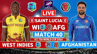 West Indies vs Afghanistan Live Match  WI vs AFG Live Match Today  ICC T20 World Cup Live Match [upl. by Athallia568]