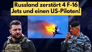 Russlands Luftabwehr in Aktion Vier F16 Jets und ein USPilot in der Ukraine eliminiert [upl. by Attiuqaj]