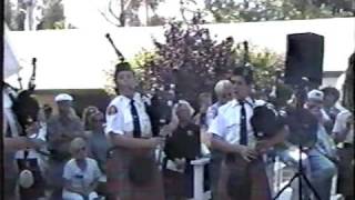 Pleasanton 1996  Almeda County Sheriffs Pipe Band [upl. by Ainitsirk]