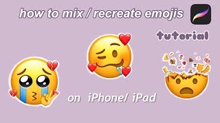 How to mix  design emojis  tiktok challenge  on procreate ✨ [upl. by Jonme]