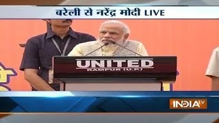 Narendra Modi speaking live from Bareilly  FULL SPEECH [upl. by Liagiba]