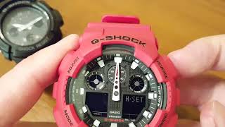 Casio GShock GA100B4AER  ustawienia zegarka PL [upl. by Chien]