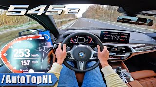 2022 BMW 5 Series G30 545e  0100 100200 14 MILE amp TOP SPEED on AUTOBAHN by AutoTopNL [upl. by Ym]