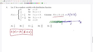 SoA Exam P Probabilidad S4E4 Uso de la función de distribución Video en español [upl. by Eecyal]