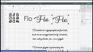 Fonts with Glypgs and Swashes in Cricut Design Space [upl. by Glenine]