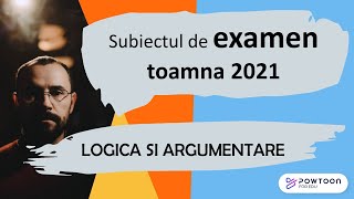 Bac Logica 2021  Rezolvarea subiectului de BAC din toamna [upl. by Salohci172]