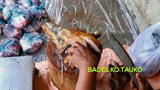 बँदेलको टाउको काटेको । Badelko Tauko Kateko  Wild Boar Head Cutting  Ramesh Deupate [upl. by Athelstan505]