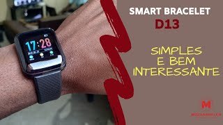 Smart Bracelete D13 barata Yoho Sport linda e funcional  Análise português [upl. by Phebe962]