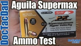 Ammo Test Aguila Supermaximum 30gr 22LR Hollow Point  Clear Ballistics Gel [upl. by Monroe128]