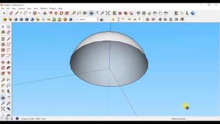 Sketchup tutorial  How to make a domehemisphere using quotFollow Mequot in sketchup [upl. by Sonnie]