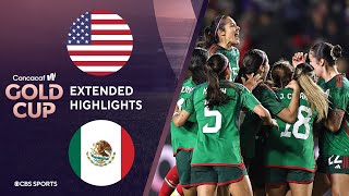 United States vs Mexico Extended Highlights  CONCACAF W Gold Cup I CBS Sports [upl. by Anawat216]