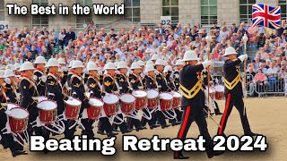 SPECTACULAR The Massed Bands of HM Royal Marines Beating Retreat 2024  Part 1 [upl. by Zellner651]