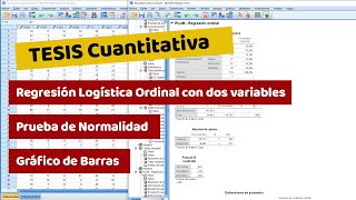 REGRESIÓN LOGÍSTICA ORDINAL SPSS ESTADÍSTICA PARA TESIS DE PREGRADO MAESTRÍA Y DOCTORADO [upl. by Tiloine]