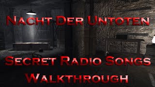 Nacht Der Untoten Secret Radio Songs  Activation Walkthrough World at War [upl. by Ffej]