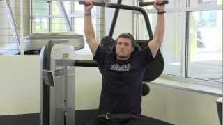 Technogym Machines  Vertical Traction Back [upl. by Nibbs]