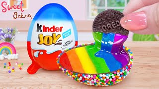 Amazing Rainbow Kinder Chocolate Cake🍂Mini Rainbow Kinder Chocolate Cake Decorating Ideas For Summer [upl. by Past27]