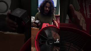 Milwaukee M18 18’ Fan milwaukee construction contractor fyp funnyvideo youtubeshorts [upl. by Asirrac]