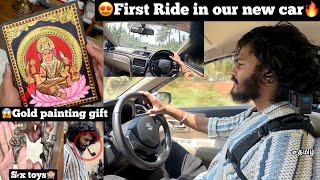 😍First Ride in our New car🔥🥰gifting 22 Carat Gold painting 😱sx toys collection TTF [upl. by Ahseenat]