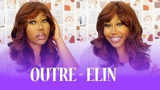 Outre Wigpop Style Selects Full Wig  ELIN  Naturally Parted EBONYLINECOM [upl. by Ecinwahs]