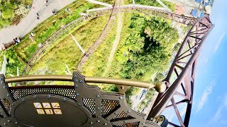 The World’s GREATEST Roller Coaster Ride to Happiness 4K POV  Plopsaland Belgium No Copyright [upl. by Znarf]