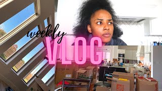 WEEKLY VLOG MOVING DAY UNPACKING  HOME DECOR amp TARGET HAUL  BossMomPo [upl. by Attennaej]