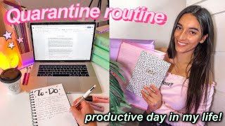 Quarantine Routine  a productive day in my life THRIVE during quarantine [upl. by Naor]