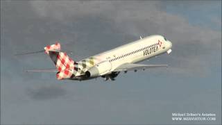 Volotea Airlines Boeing 717 Landing amp Takeoff Corfu International Airport [upl. by Judah]